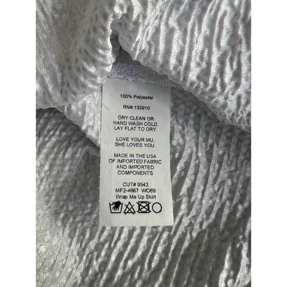 Show Me Your Mumu Silver Wrap Me Up Skirt, White Confetti, Prom, Party NWT XS - Picture 5 of 6